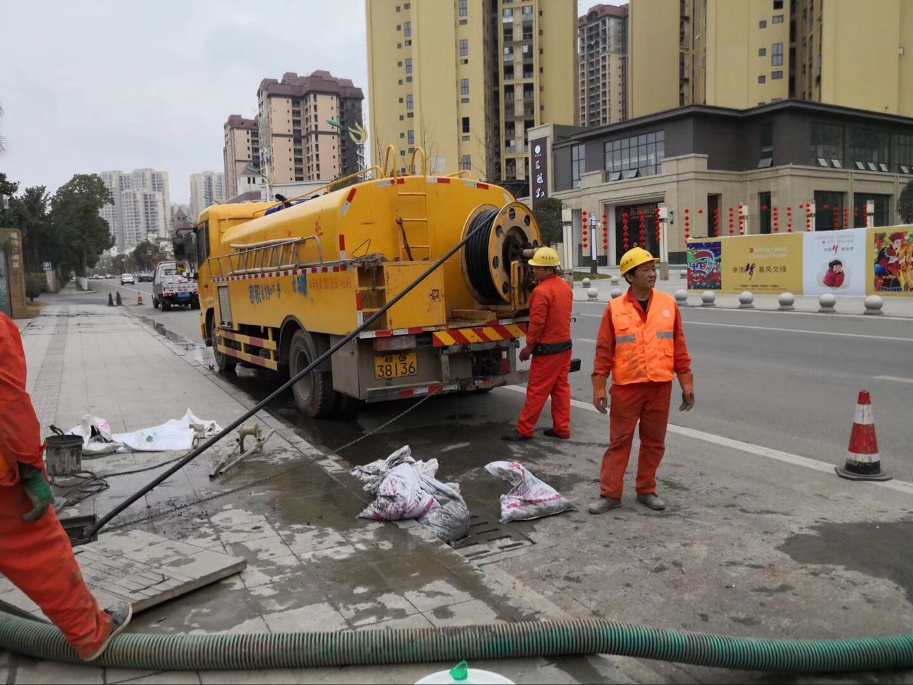 龙江排污管道清淤-管道清洗